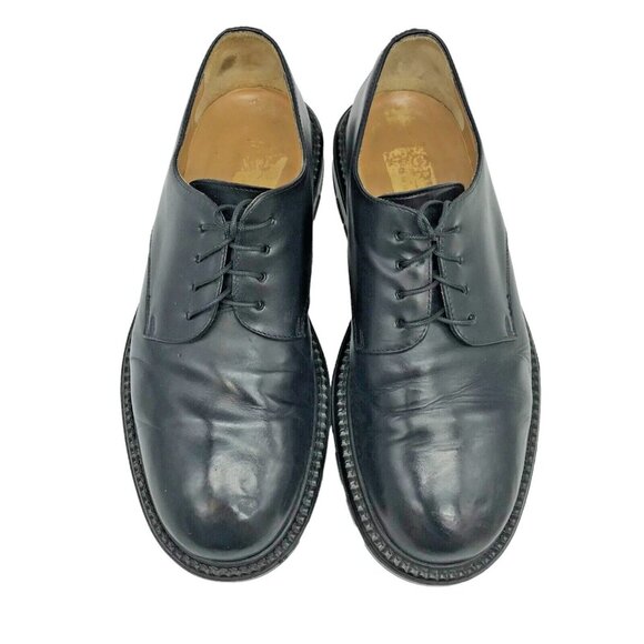 J. CREW Mens Shoes Dress Derby 7N Black Leather Plain Toe main image 4